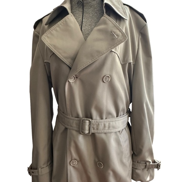 VTG LONDON FOG SHORT LINED TRENCH COAT SIZE 42 - Picture 4 of 13